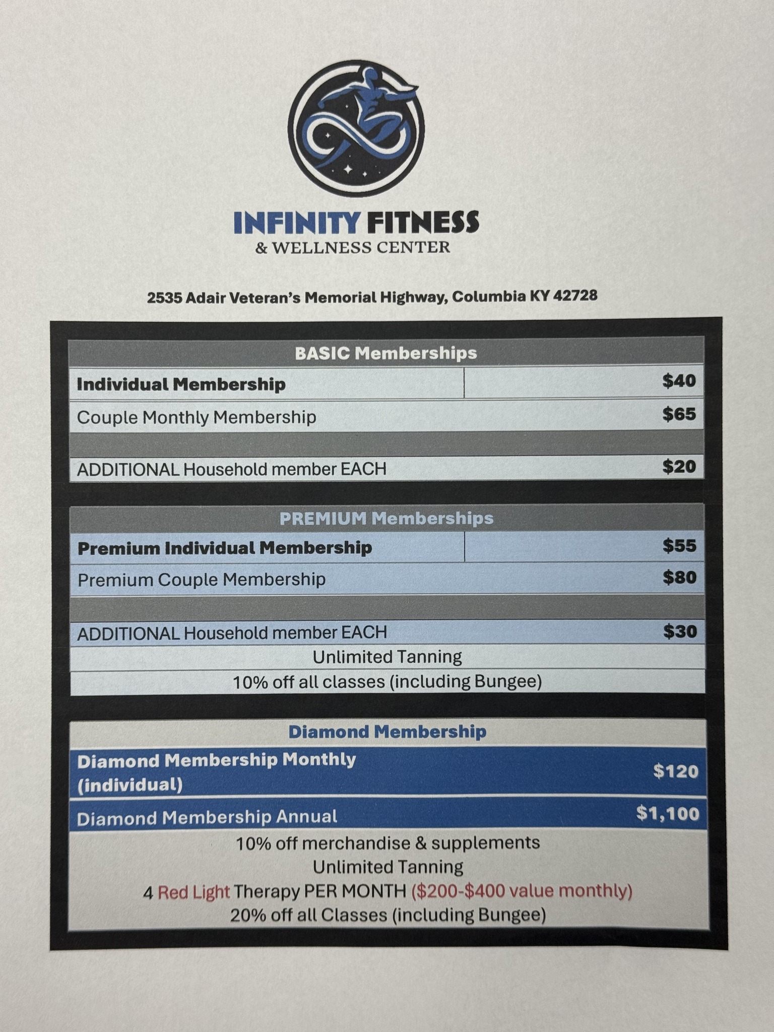 Infinity - 🎉🎉PRICE LIST Release for all memberships. 🎉🎉 💎💎💎Look for a ...