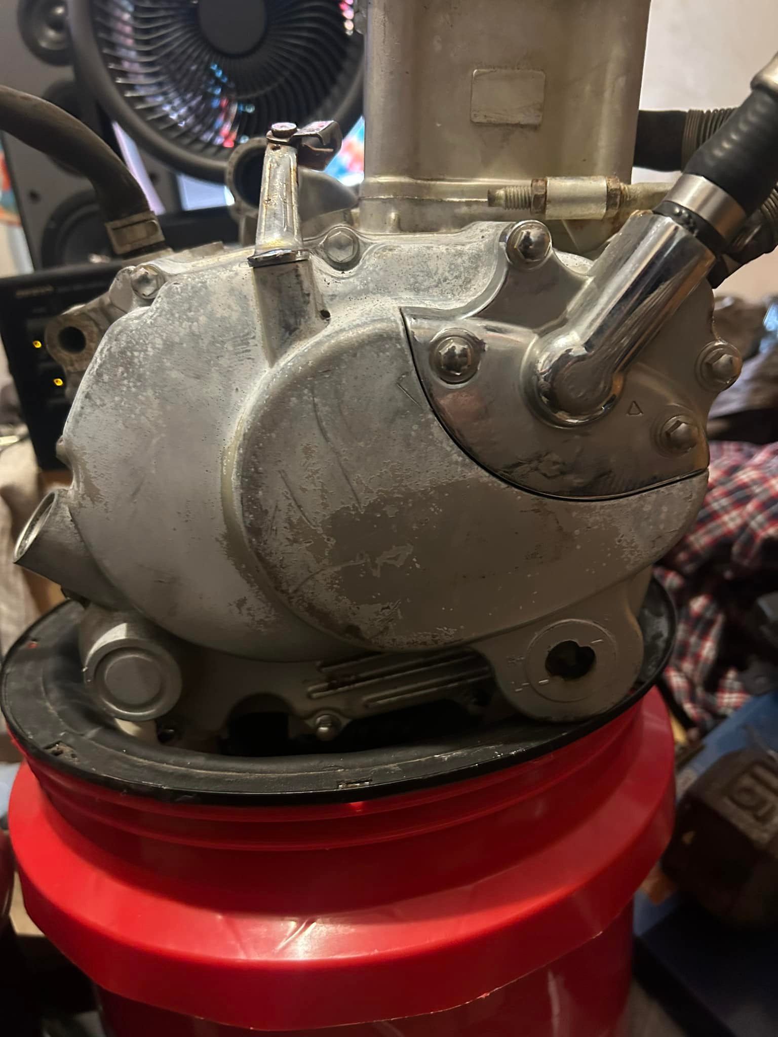 How to identify this engine and find original stickers?