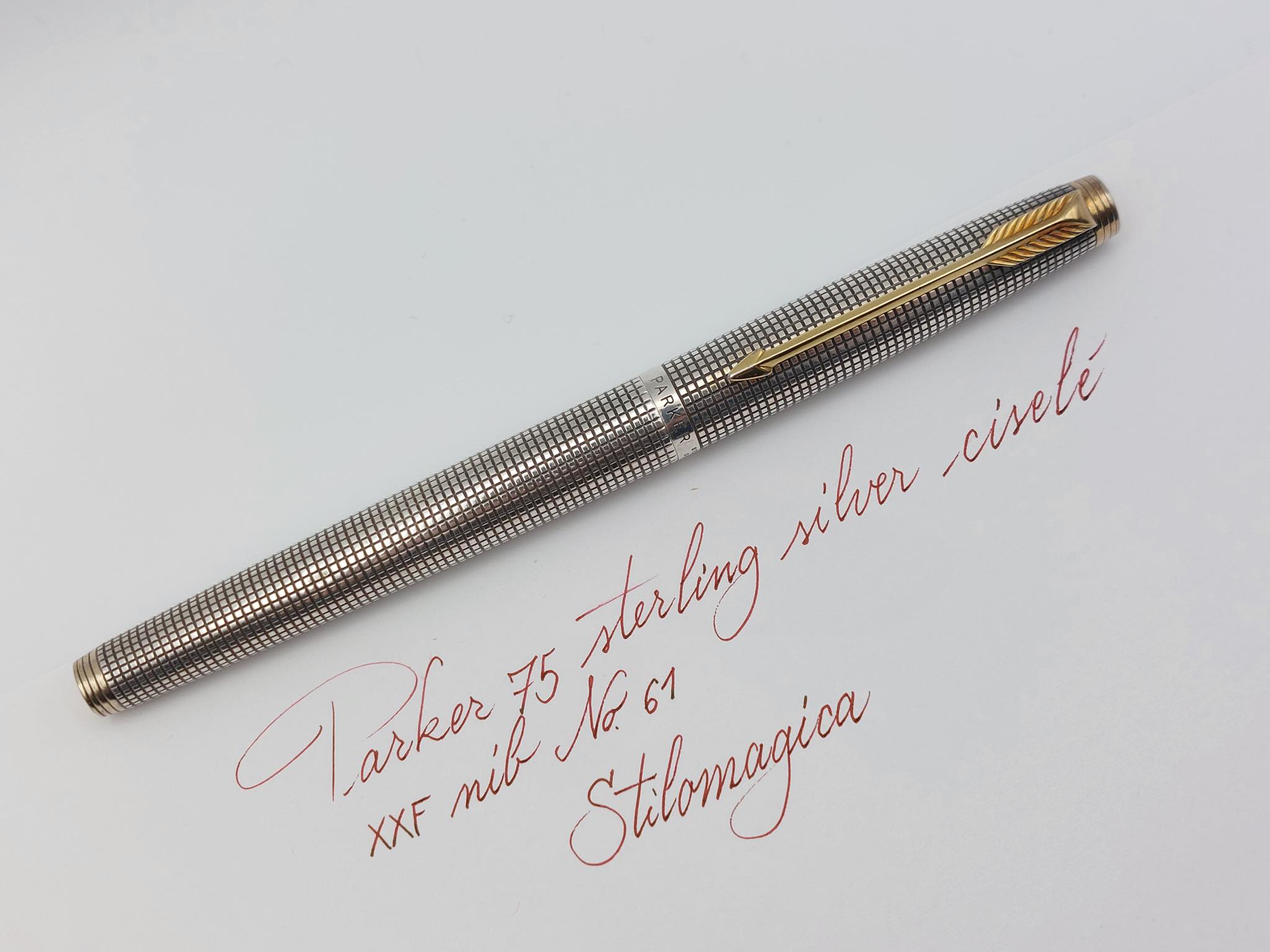 Parker 75 Cisele fountain pen with exceptional No. 61 fine nib