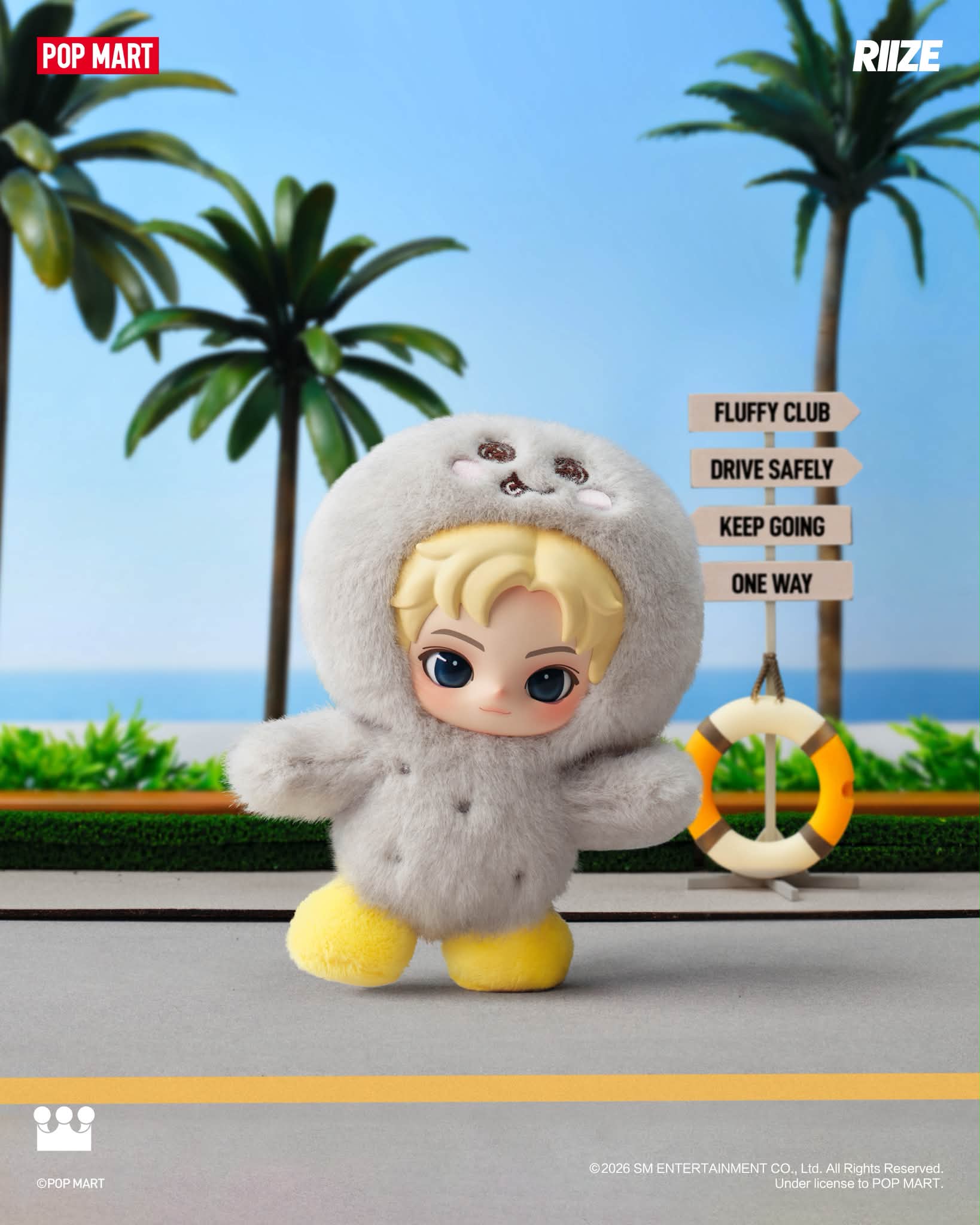 RIIZE Fluffy Club Series plush dolls and accessories