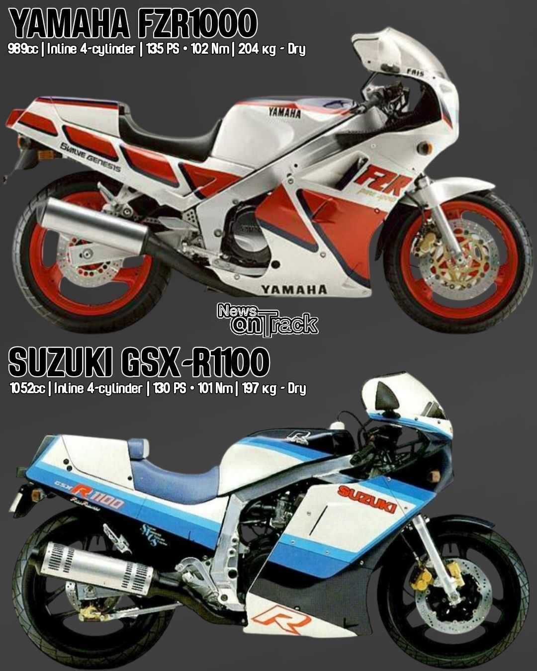 The 1984 Yamaha FJ1100 and the 1984 Kawasaki GPz900R were both
