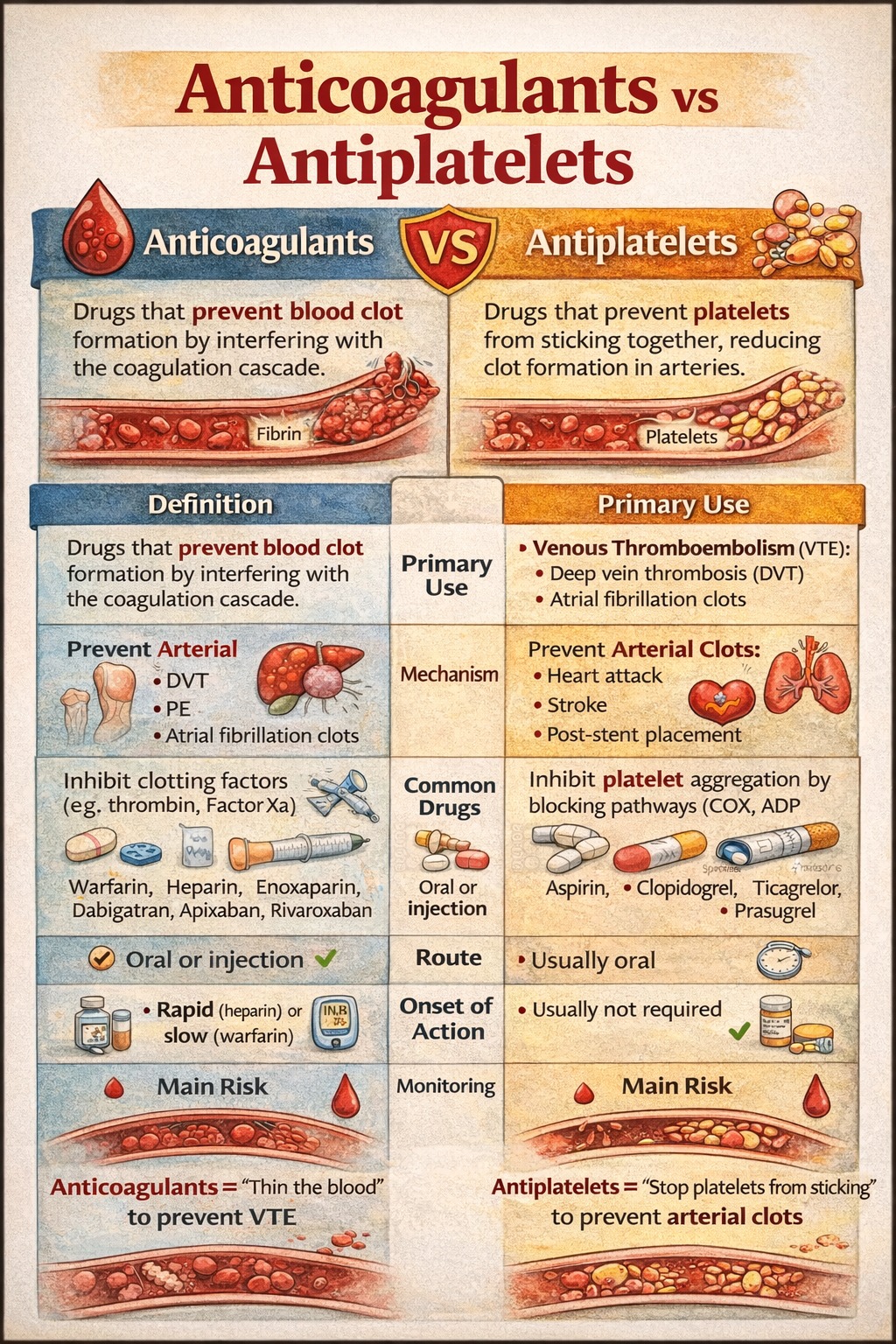 Stephane - Anticoagulants and antiplatelets both prevent blood clots ...