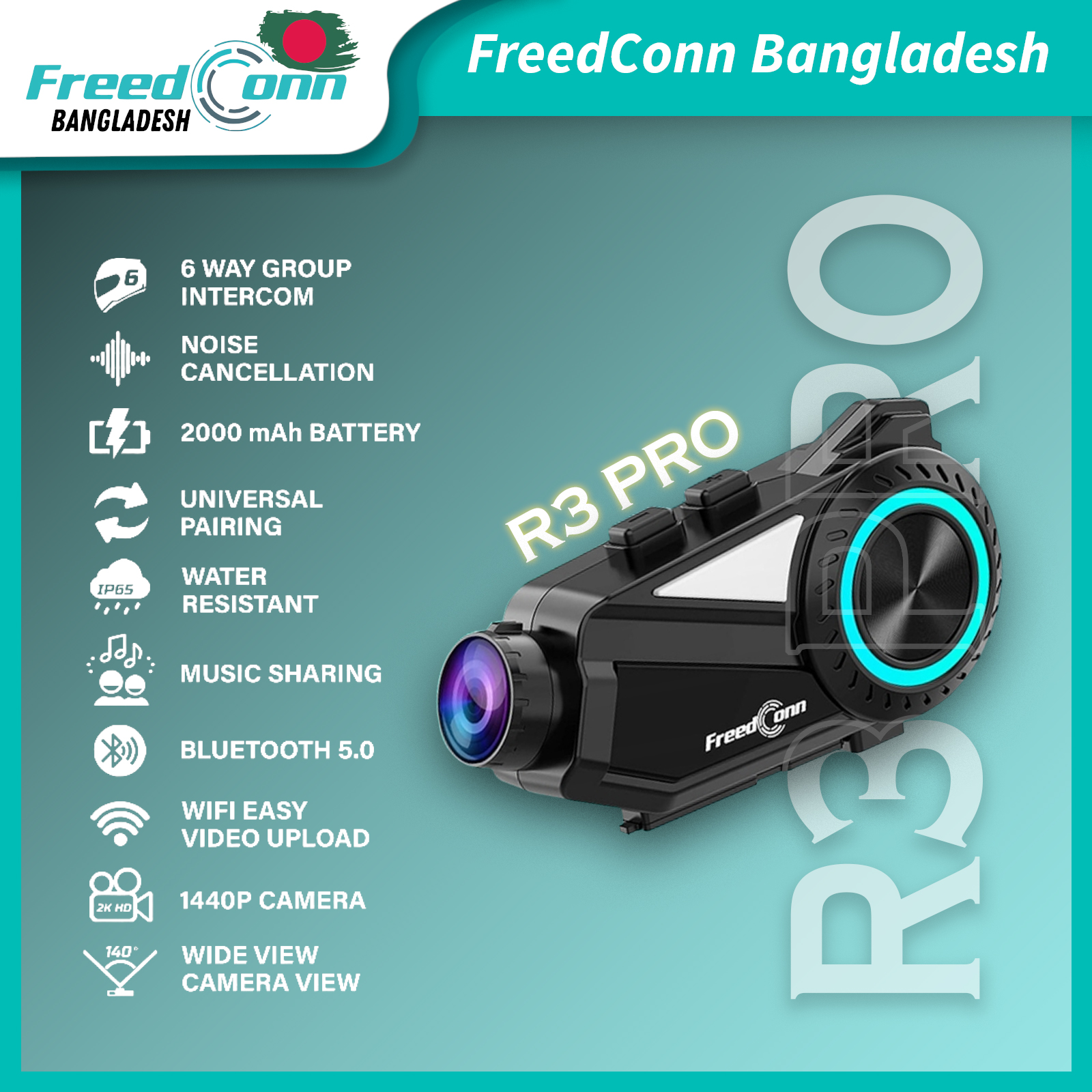 FreedConn - FreedConn R3 Pro Camera with Communicator Price 