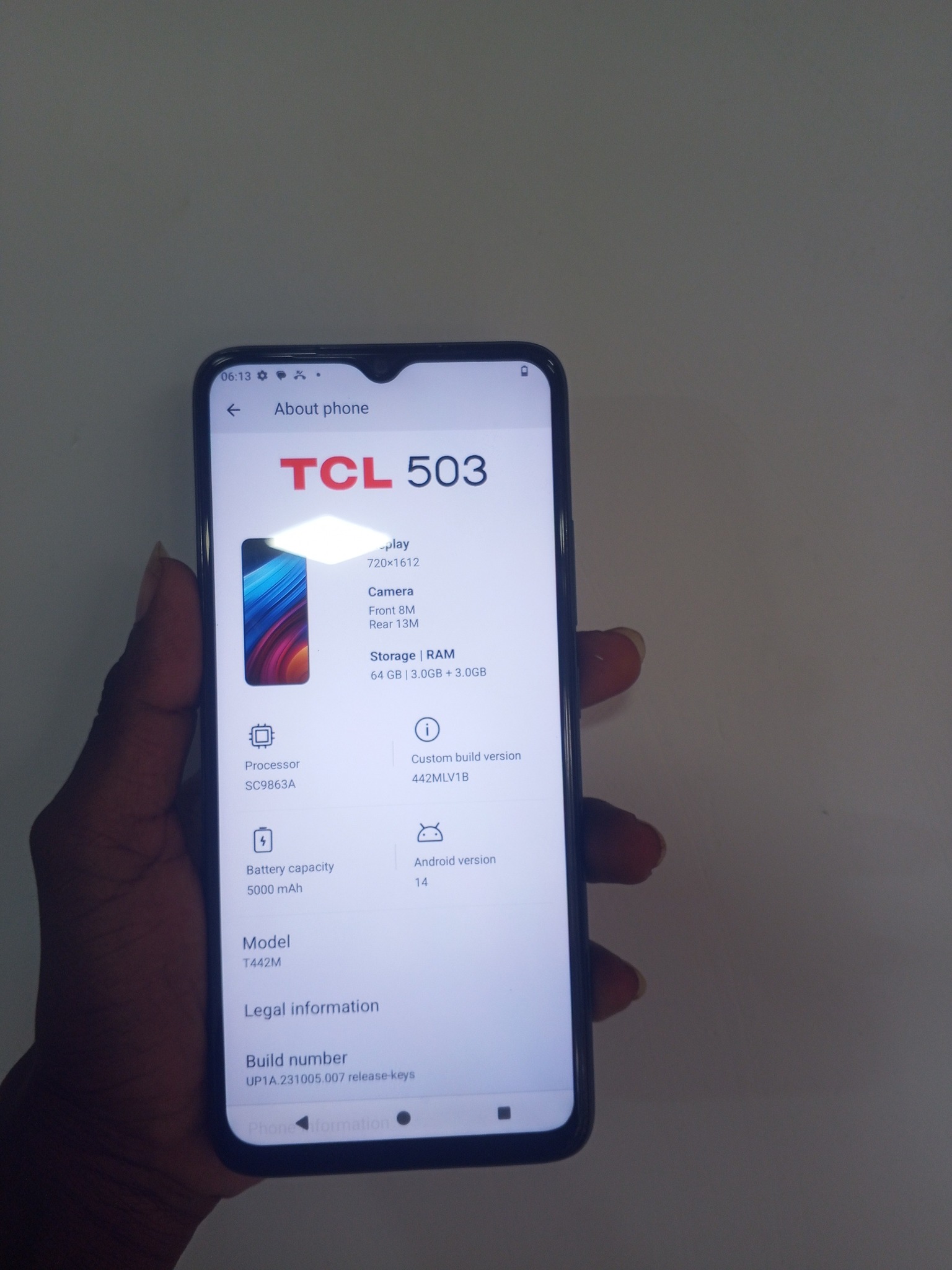 TCL 503 スマートフォン T442M スマホ TCL 503 スマートフォン T442M