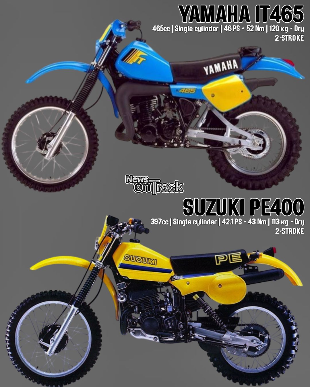The 1982 Yamaha IT465 and Kawasaki KDX450 were the titans of the