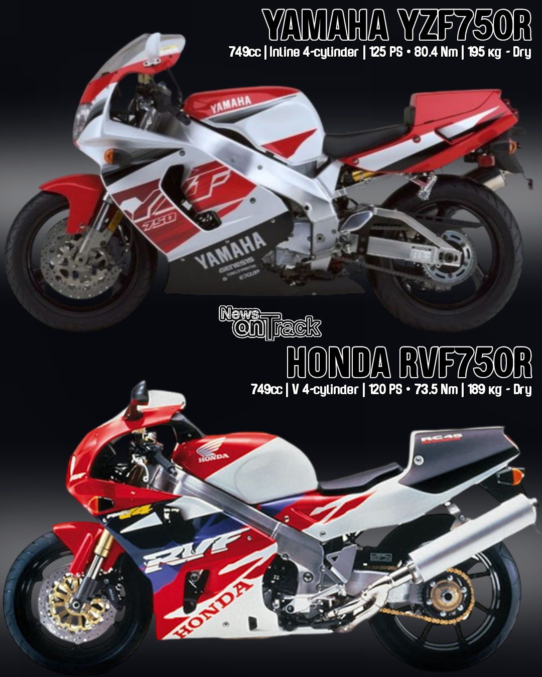シグネチャーオイル　4本セット The Honda RVF750R (RC45) and Yamaha YZF750R represent the ultimate