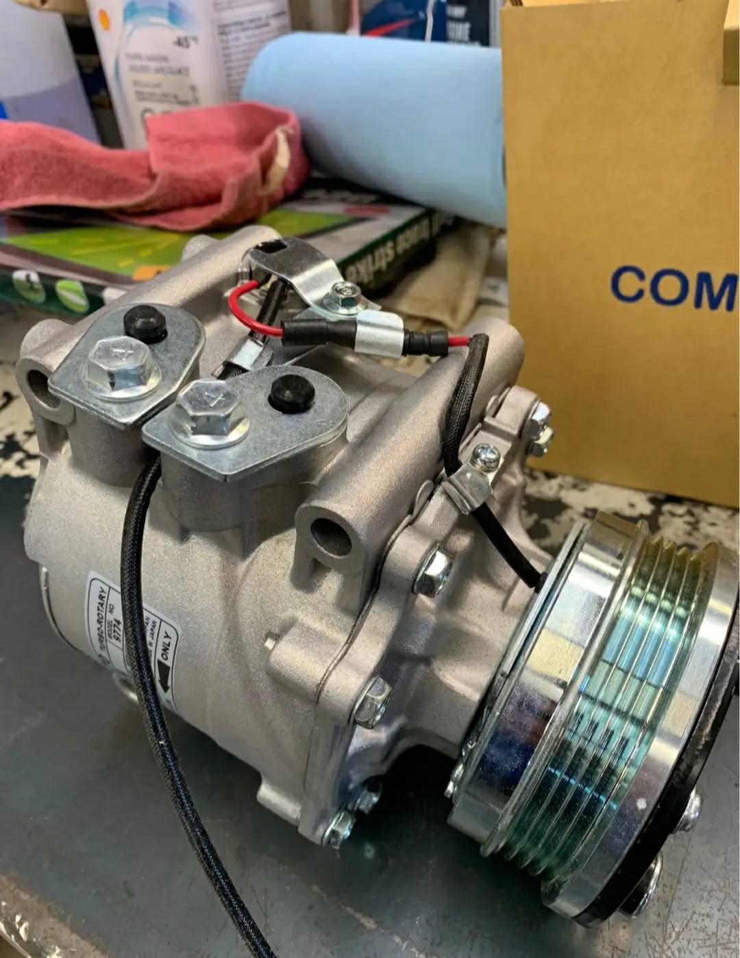 OEM Honda AC Compressor – Fits 1987-1991 Civic / 1988-1991 CRX / 1987 Wagon – 57570 3 thumbnail image
