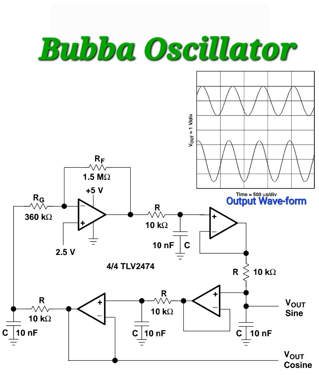 Electronics - 🔊 Bubba Oscillator – Quad Op-Amp Phase Shift Oscillator 🔊 ...