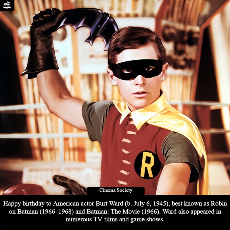 Cinema - Burt Ward rose to fame portraying the Boy Wonder, Robin ...