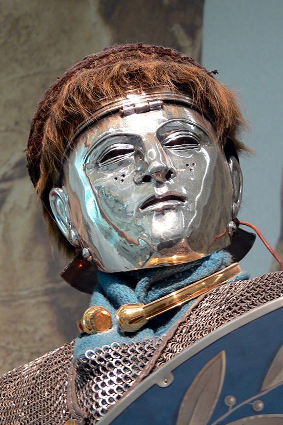 Roman - Reconstruction of a Roman cavalry mask found in the treasure ...