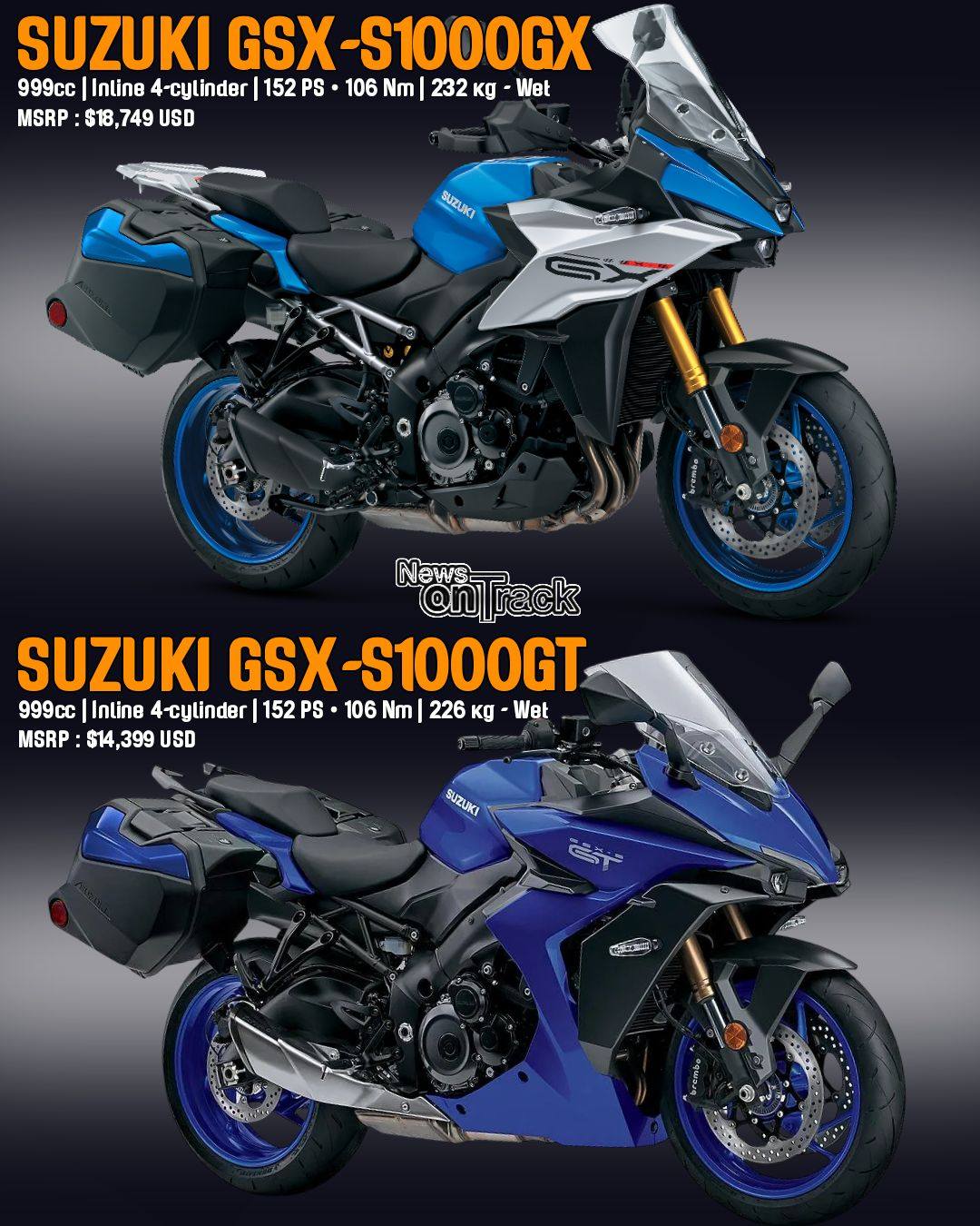 ファミリア 2026 Suzuki GSX-S1000GT vs Kawasaki Ninja 1100SX SE: sport-touring