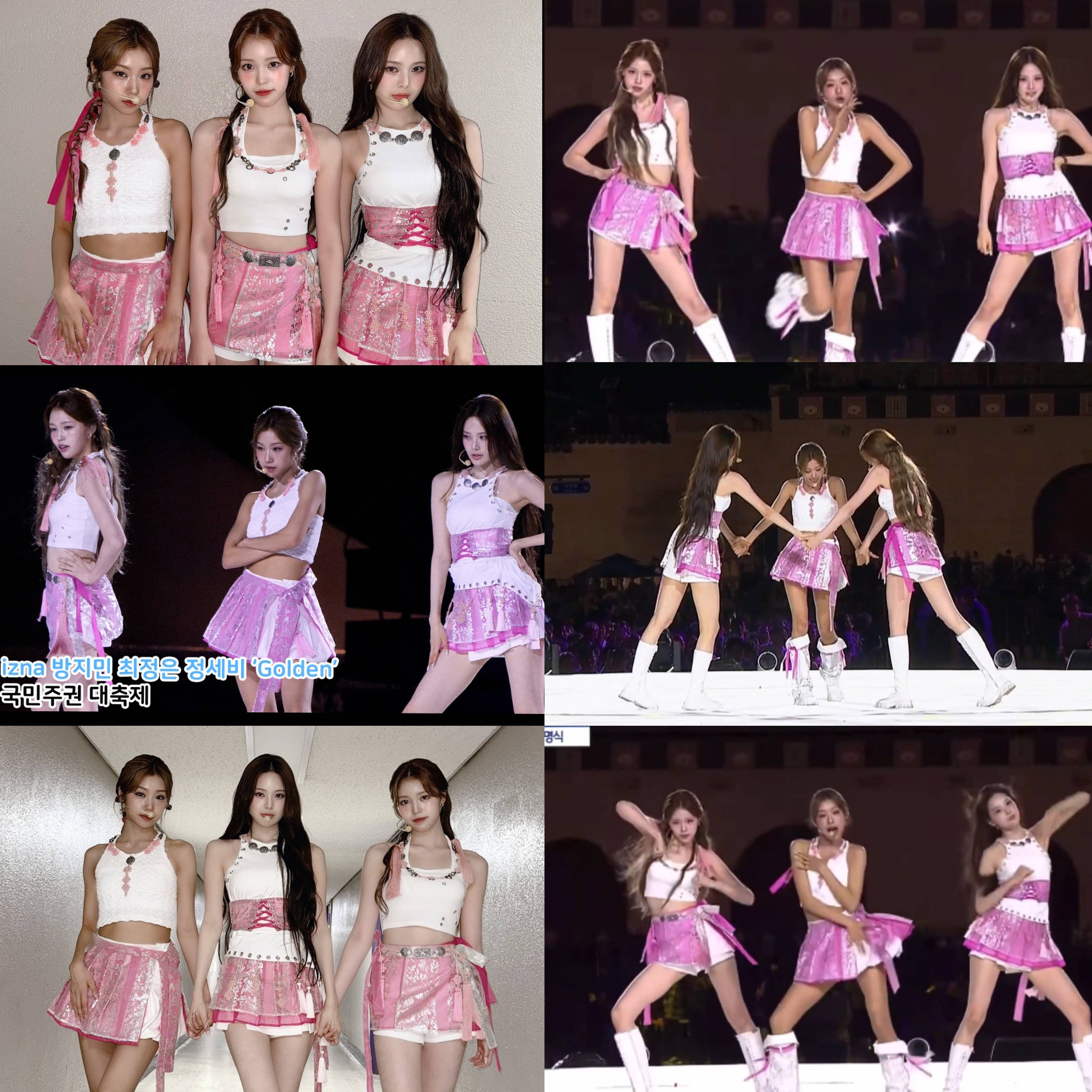 Izna's Bang Jeemin, Choi Jungeun, and Jeong Saebi delivered a live