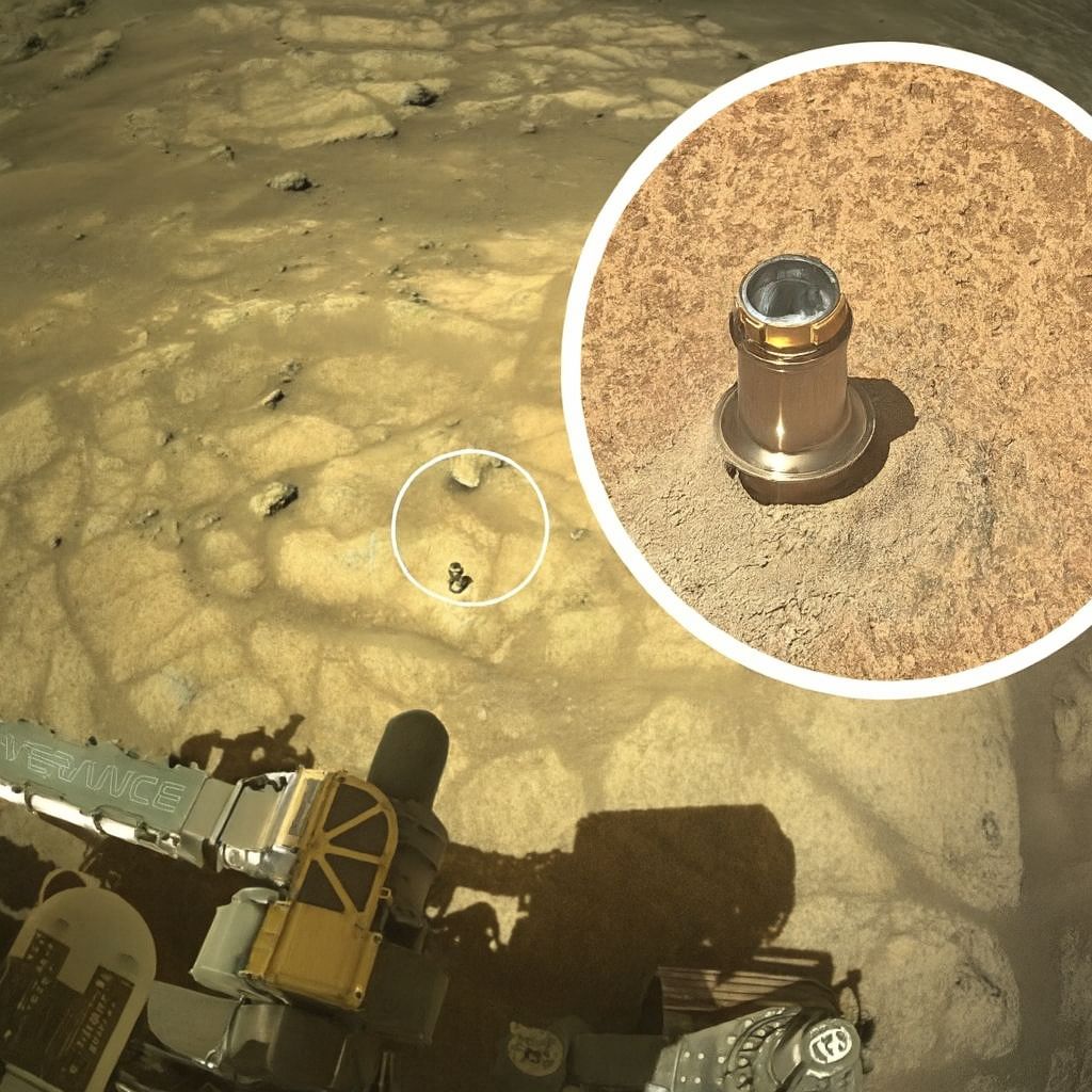 Space - 🔬 Mars rover collects rock samples! 🔴 This image shows a ...