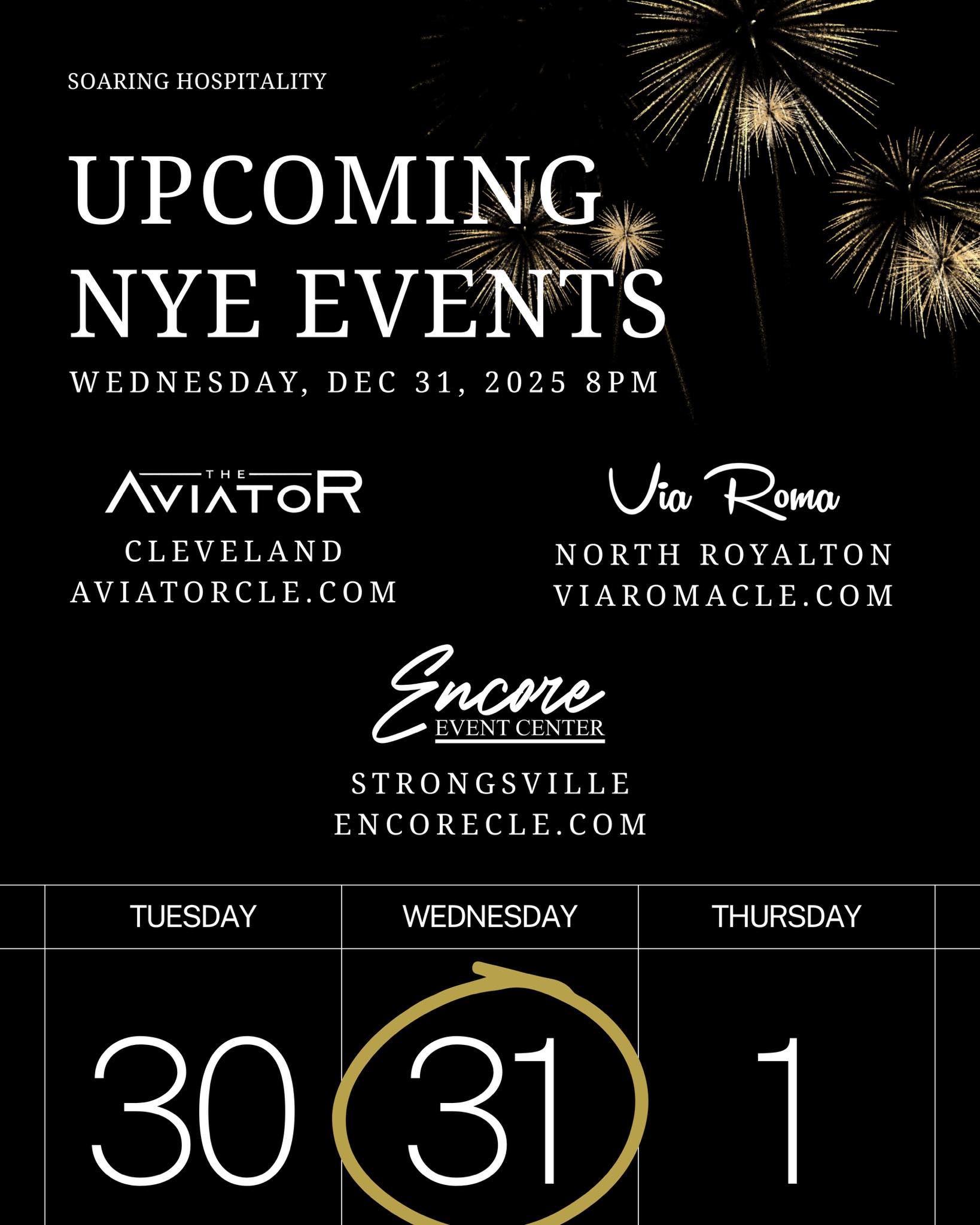 Ring in 2026 at one... - Via Roma Event Center & Ristorante | Facebook