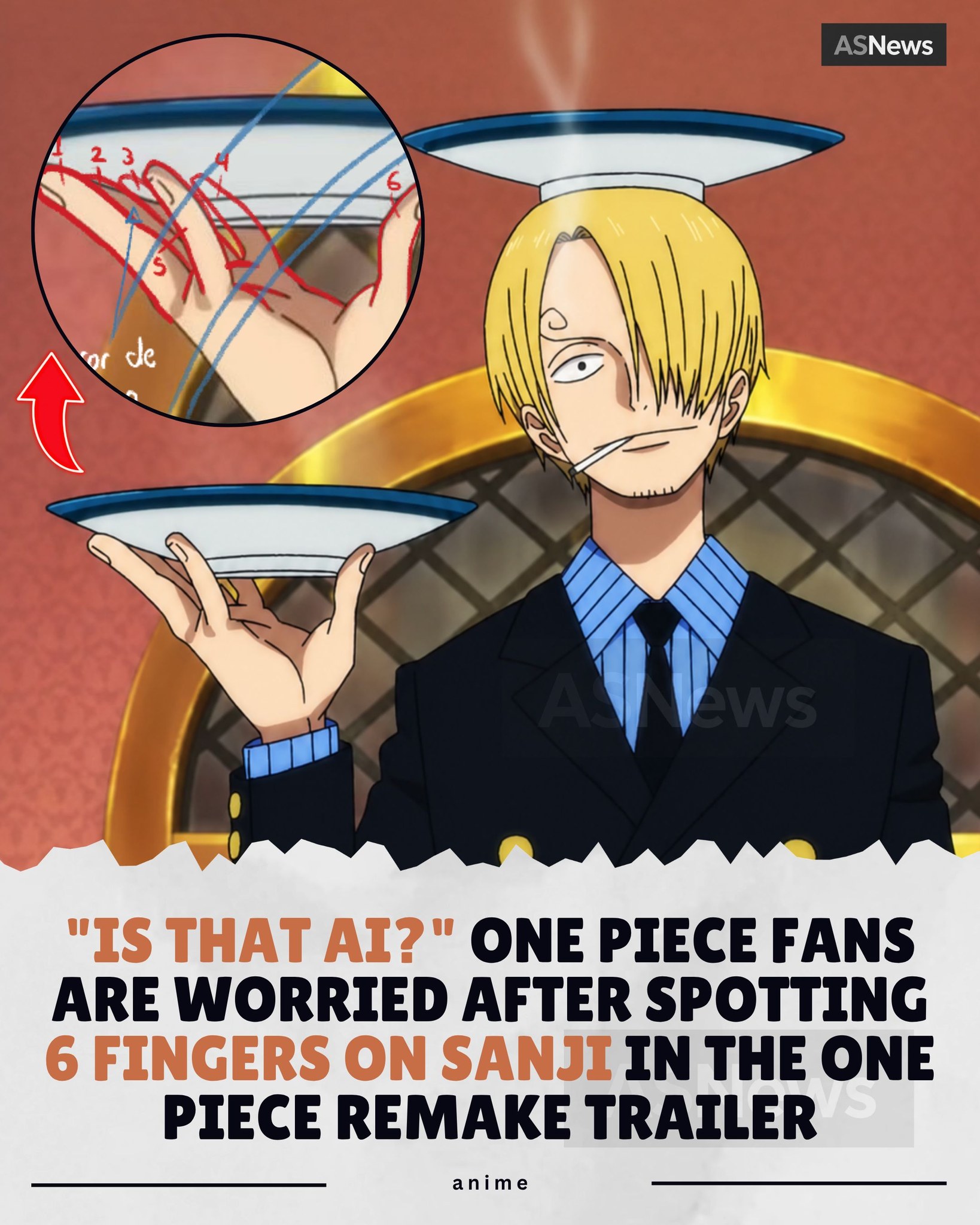 Some One Piece fans with free time were quick to notice that Sanji