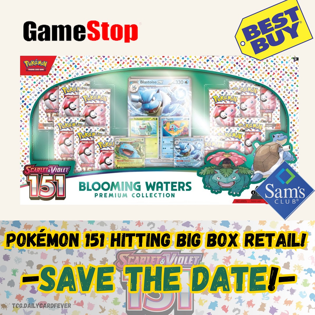 best buy pokemon cards blooming waters TCG: Scarlet & Violet Best Buy and GameStop will