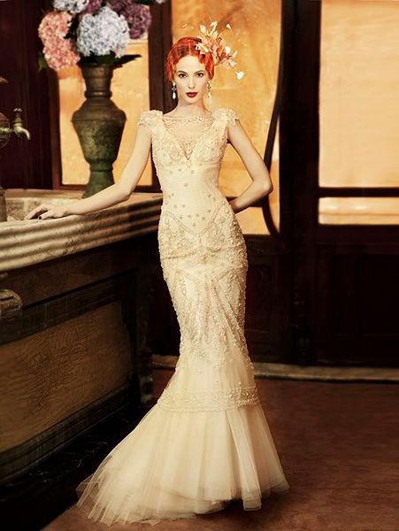 1920s style bridesmaid dress dresses in the were actually so chic 😍 The Icon – Crème