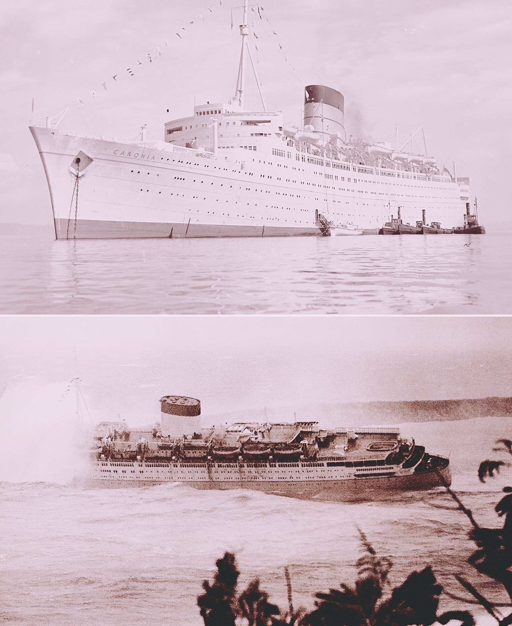 Naval - When RMS Caronia sank while being towed to the scrapyard The ...