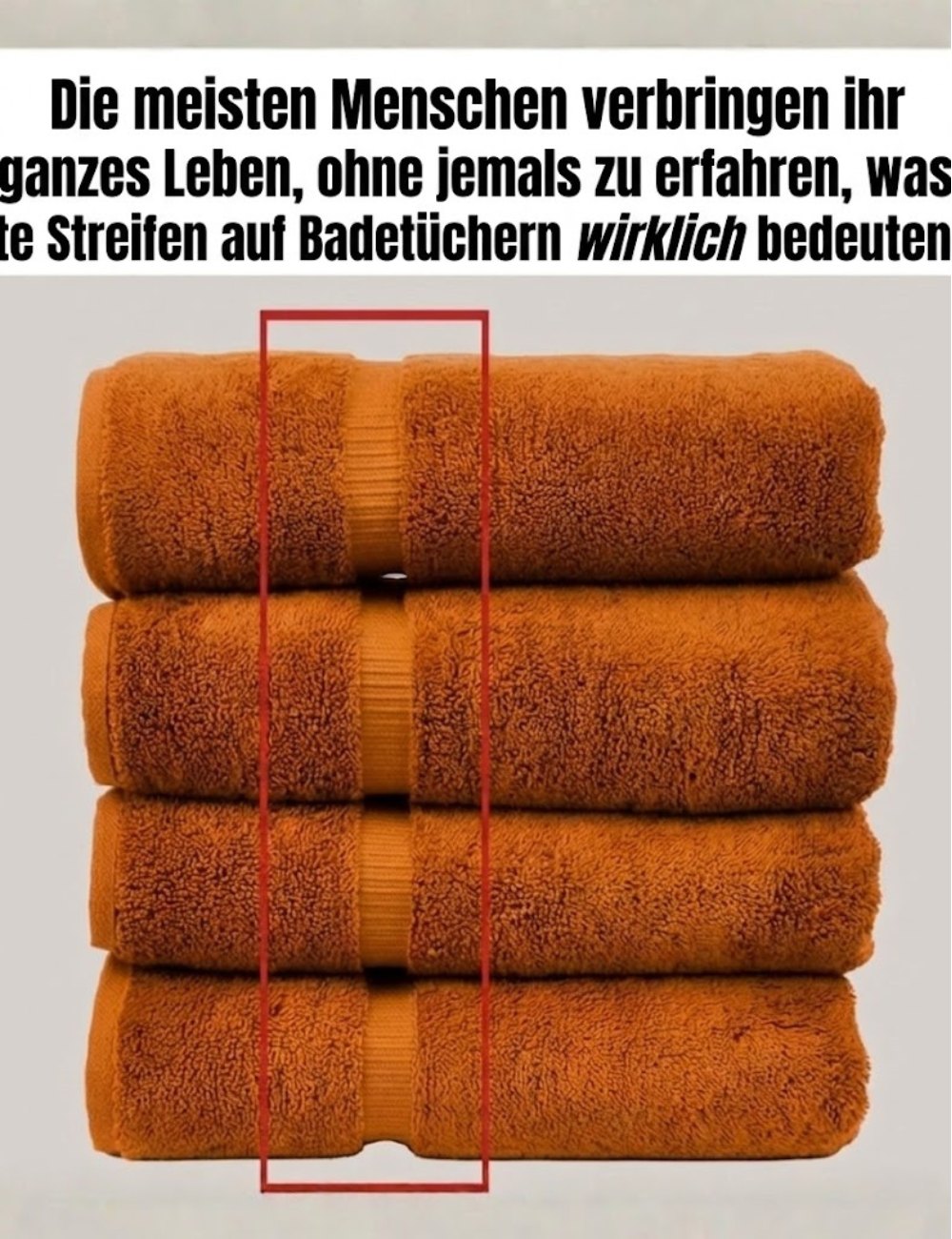 Die meisten benutzen Handtücher jeden Tag – aber nur wenige wissen, was diese Streifen wirklich bedeuten 😲🧺 Viele denken, sie sind nur Deko… aber tatsächlich haben sie oft einen ganz praktischen Zweck