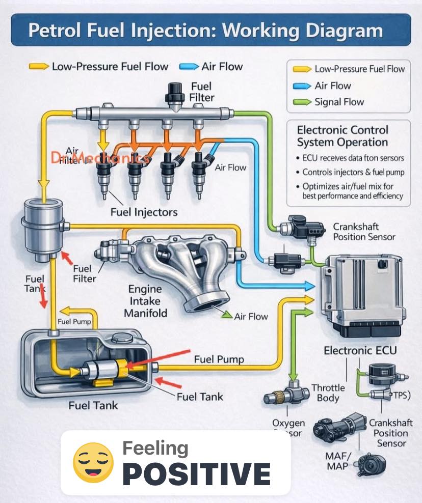 Auto Scene - ⚙️🚗 Petrol Fuel Injection System — How It... | Facebook