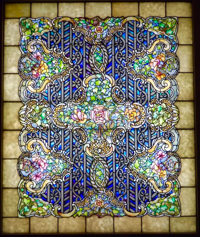 Tiffany Studios. Stained glass panels, c. 1905 August Heckscher