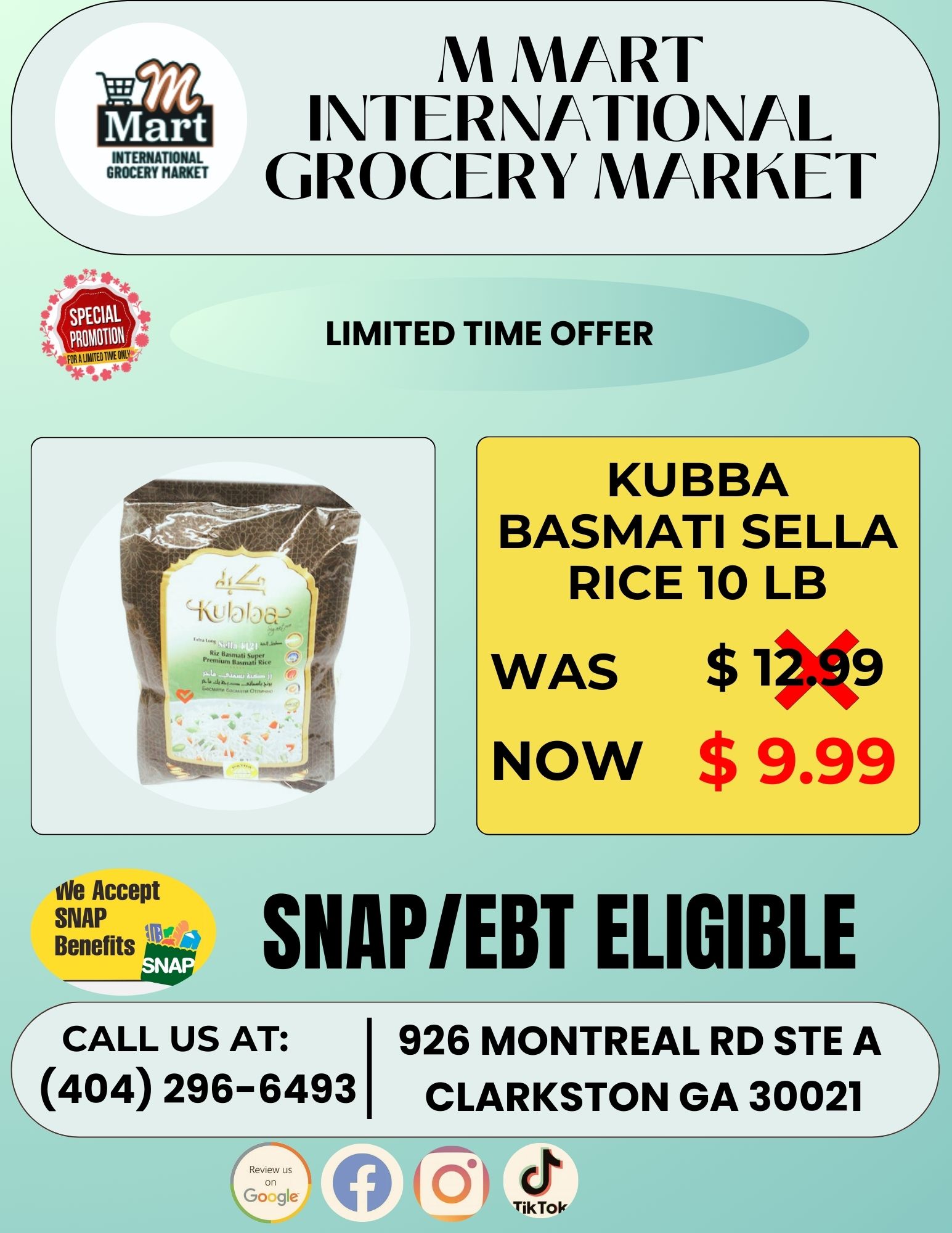 M Mart - 🍚 Stock Up on 10lb of Kubba Basmati Sella Rice – Only $9.99! 🍚 ...