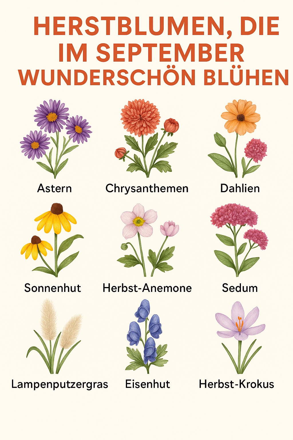 🌼 Herbstblumen, die im September wunderschön blühen Wenn die Tage kürzer werden und die Temperaturen sinken, muss der Garten nicht trist wirken. Im Gegenteil: Der September bringt eine Fülle an Blume