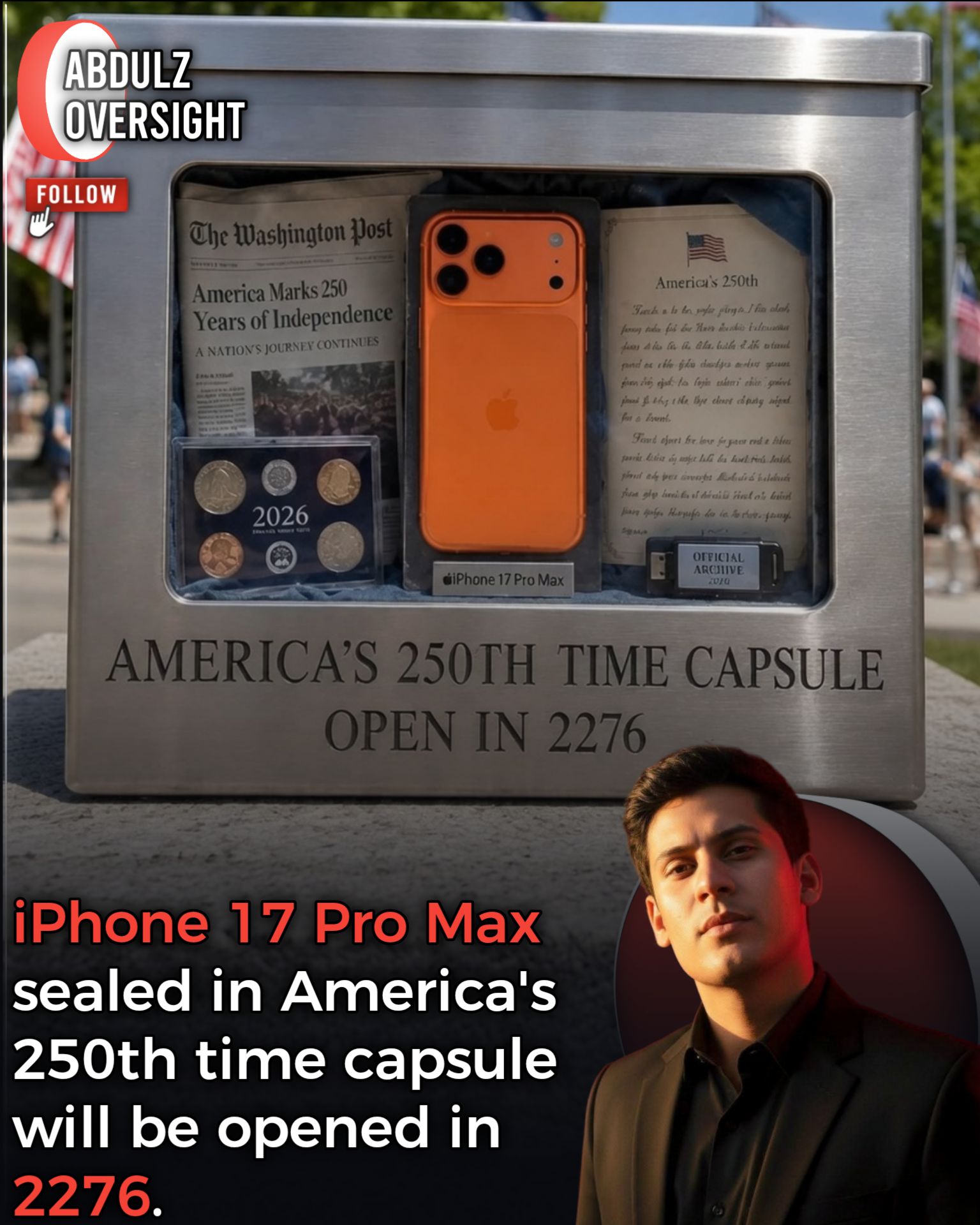 📱 An iPhone is now officially part of history. An iPhone 17 Pro