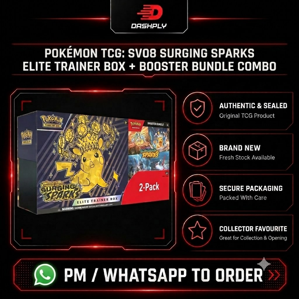 pokémon surging sparks elite trainer box + booster bundle New Box- Presale Includes a full Pokemon Scarlet and Violet 8