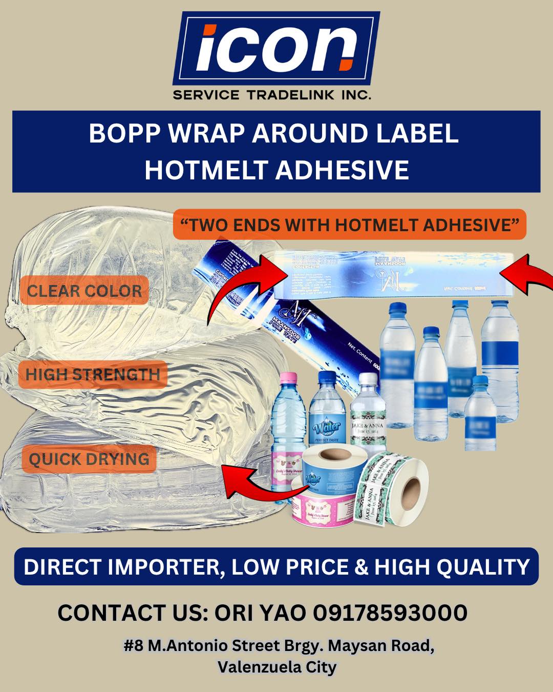 Icon - Our BOPP Hotmelt Adhesive is engineered for strong adhesion ...