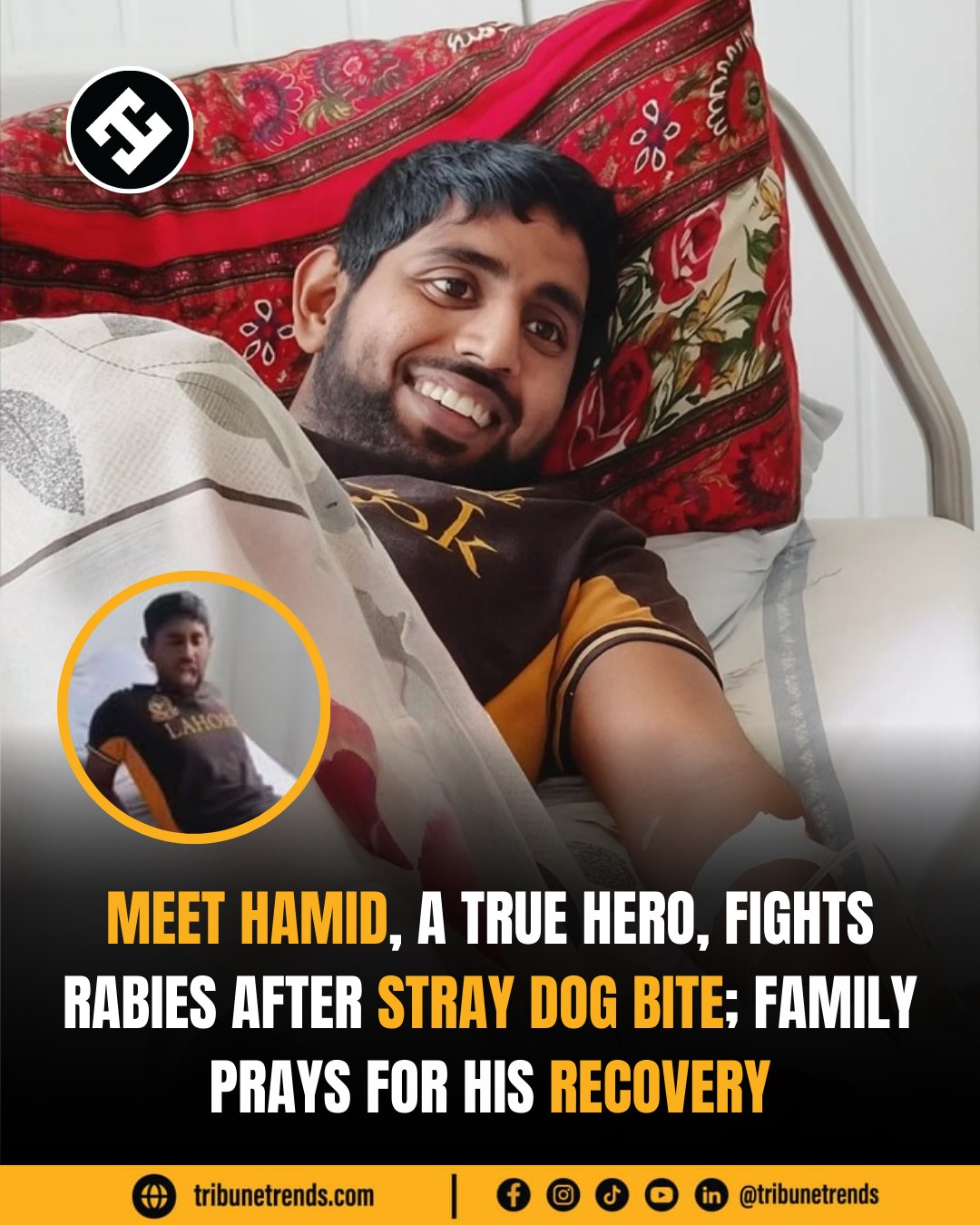 Tribune - Meet Hamid, a young man who was recently bitten by a stray ...