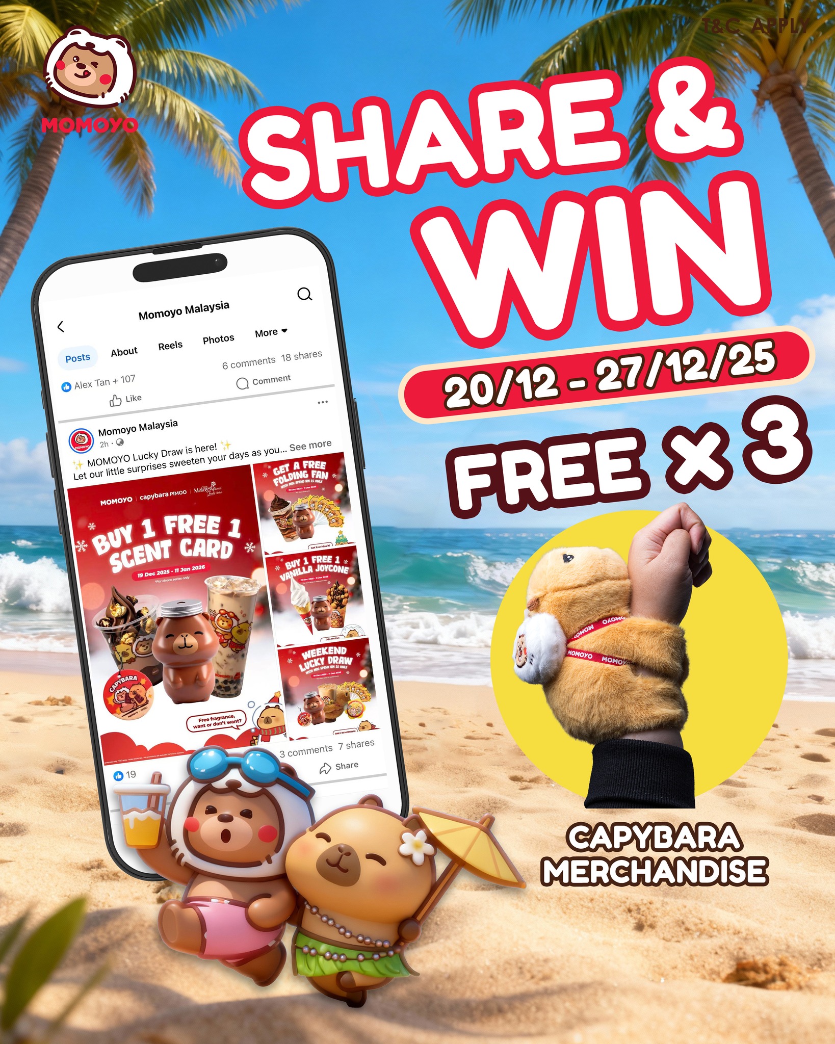 Momoyo Malaysia - 💛 MOMOYO X PIMOO Capybara GIVEAWAY 💛 🎁... | Facebook