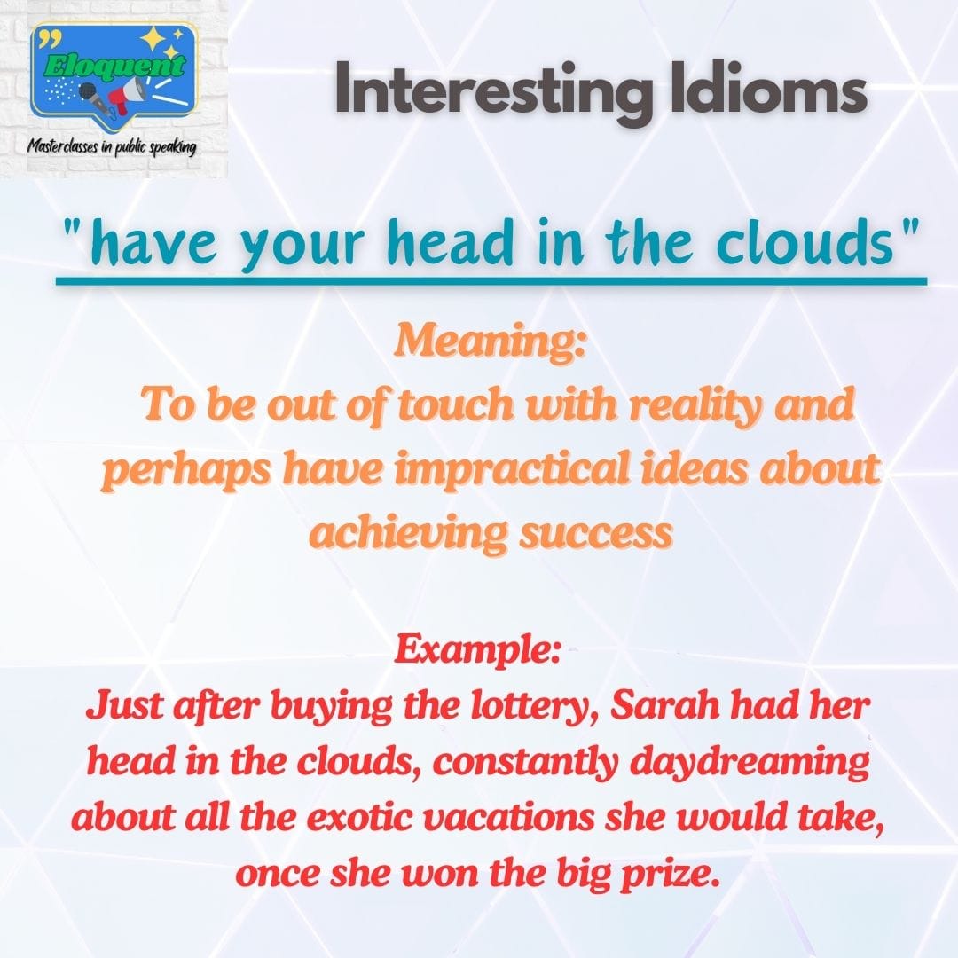 These idioms will have you on cloud nine! 👼☁️ Match each