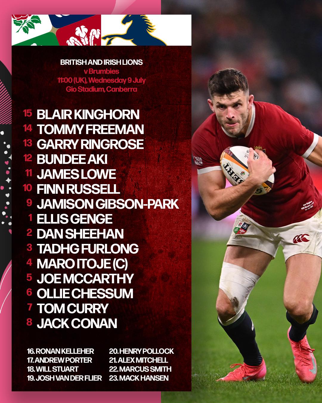 For - The Lions have named their squad to take on the Brumbies 🦁 We ...