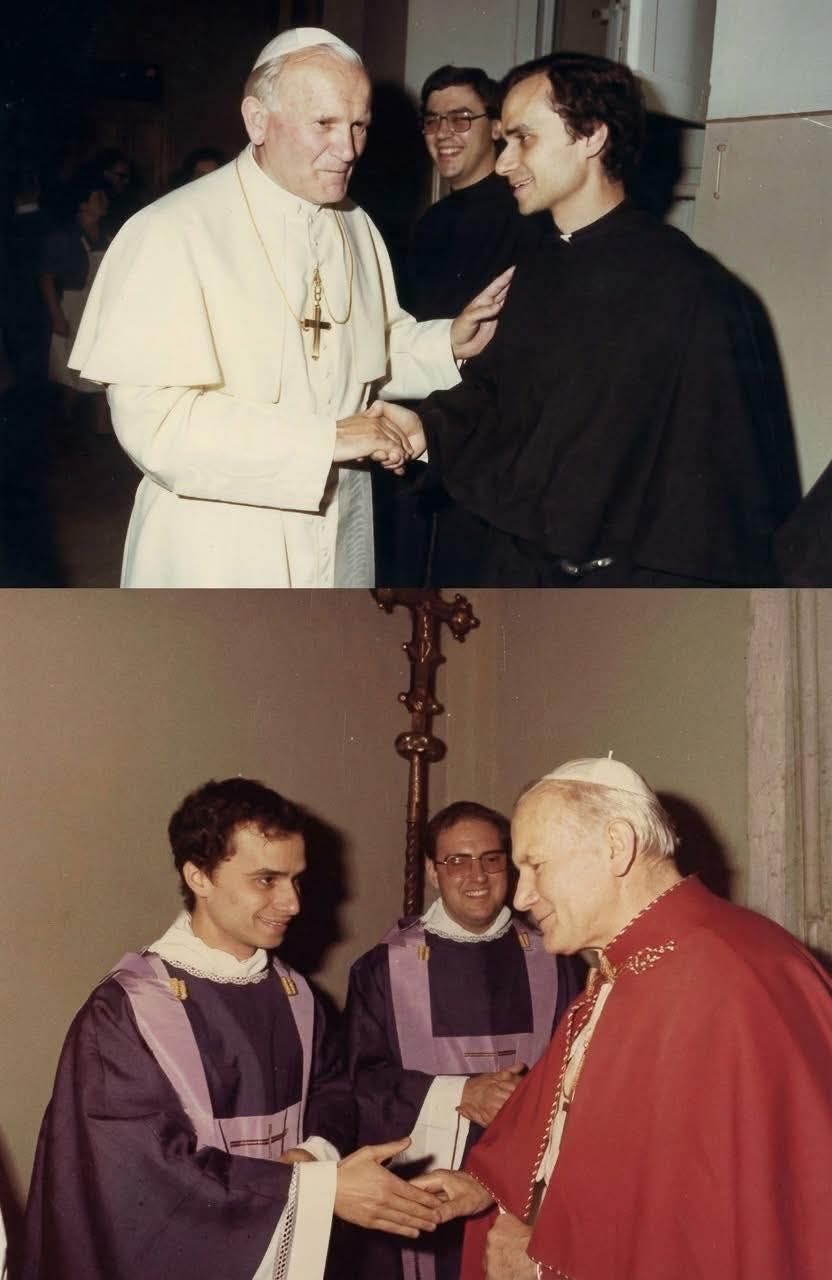 The young priest in this photo never imagined the Vatican would