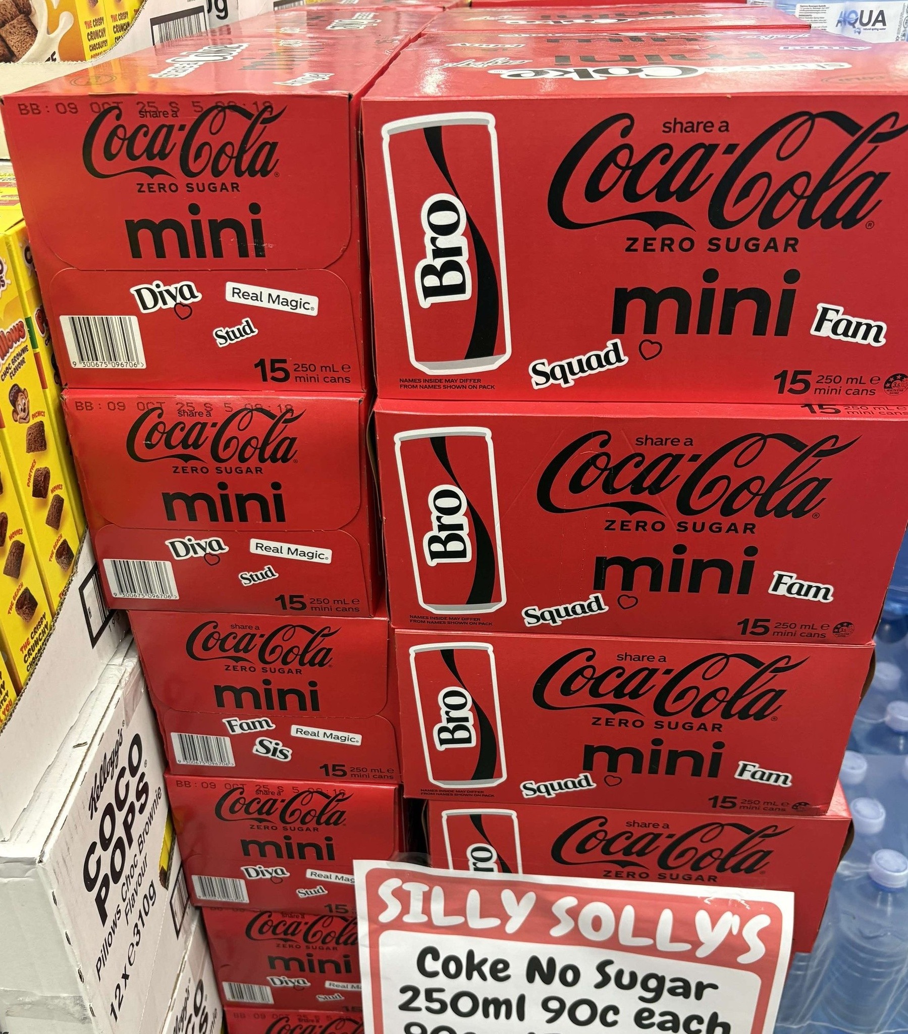 Silly - Coca cola Zero sugar can 250ml 90cents Each! Big Brands... Big ...