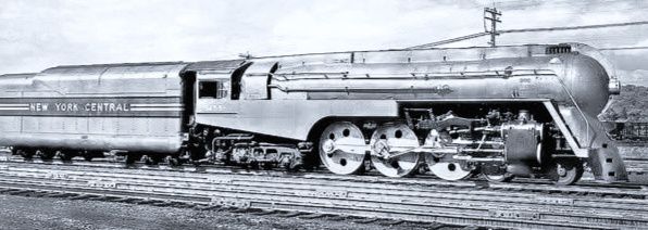 New York Central J3a Hudson Steam Train Photo – Bullet Streamline, 8x10 On 8.5x11, B&W Repro
