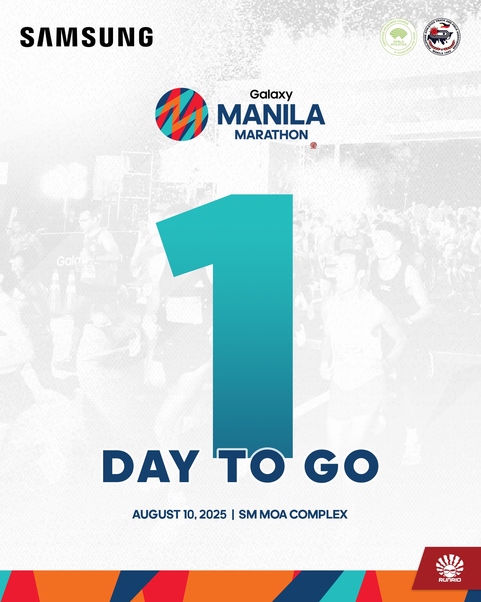 Runrio - 🏁 1 DAY TO GO! 🏁 This is the moment you’ve been training for ...