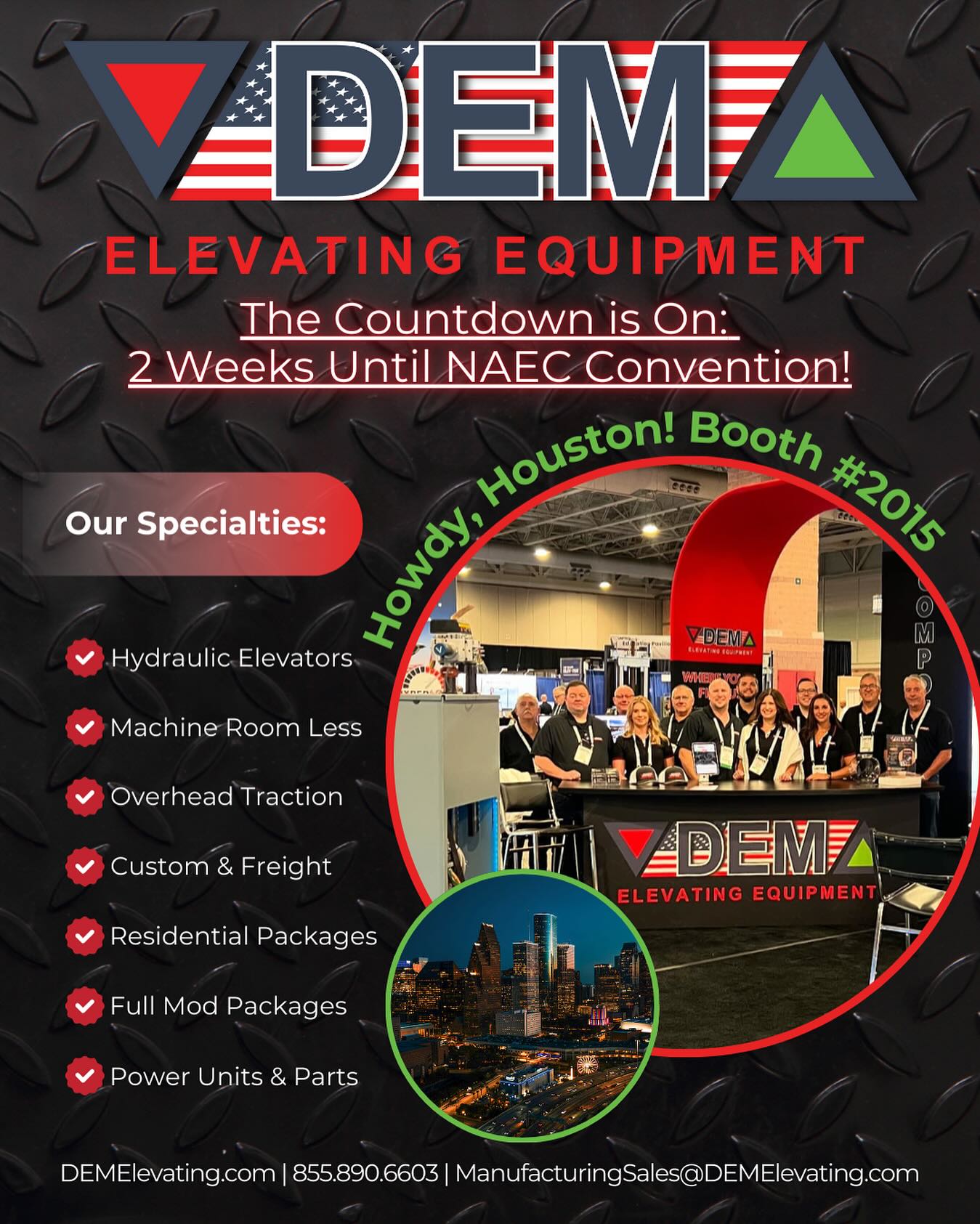 🚨 Just 2 Weeks Away! 🚨 The NAEC... - DEM Elevating Equipment | Facebook