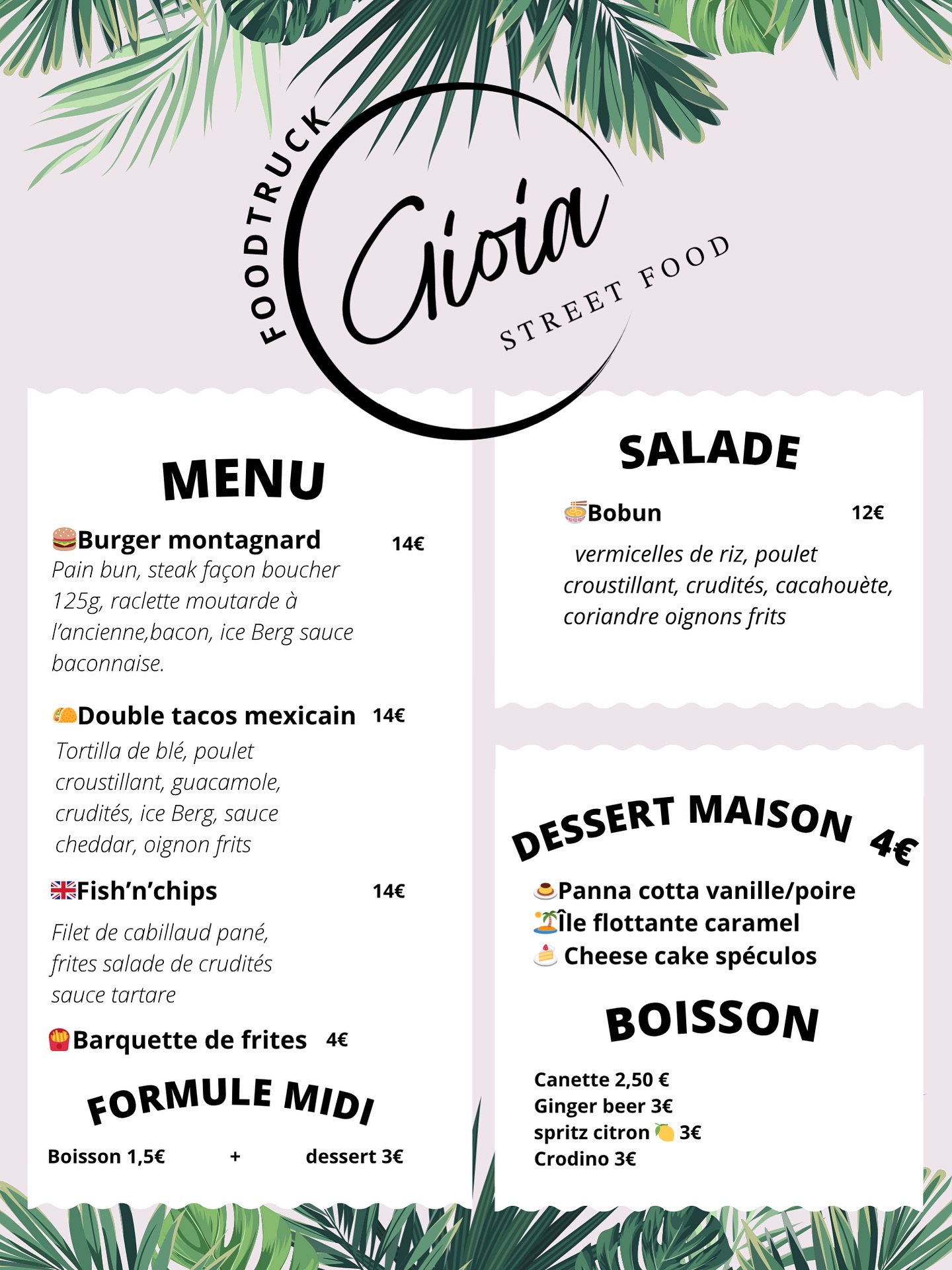 Gioia - 🌿 Nouveau menu de la semaine chez Gioia Street Food ! 🌿 Entre ...