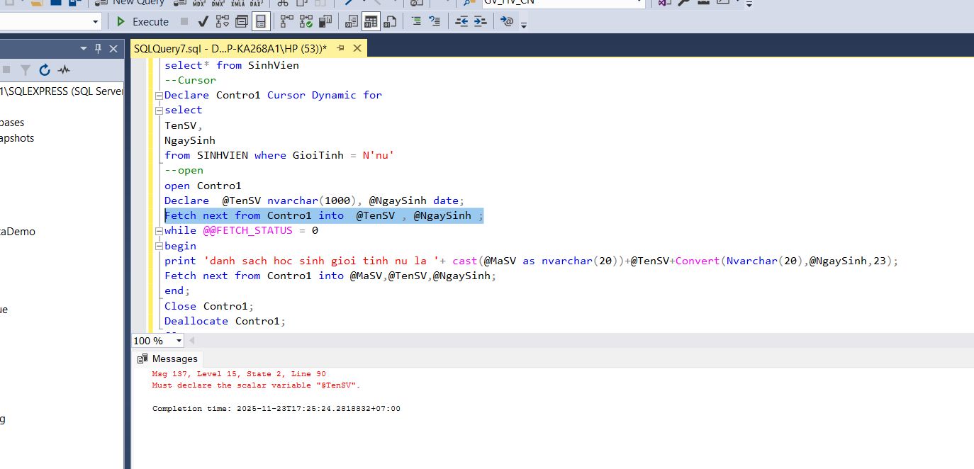 HỆ QUẢN TRỊ CƠ SỞ DỮ LIỆU ( SQL SERVER - MySQL - MongoDB - Oracle ...