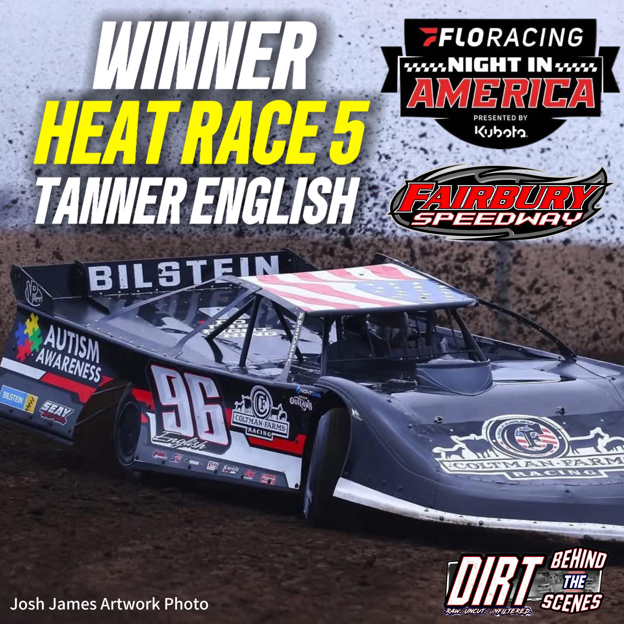 Dirt - Tanner English just claimed Heat Race #5 at Fairbury for ...