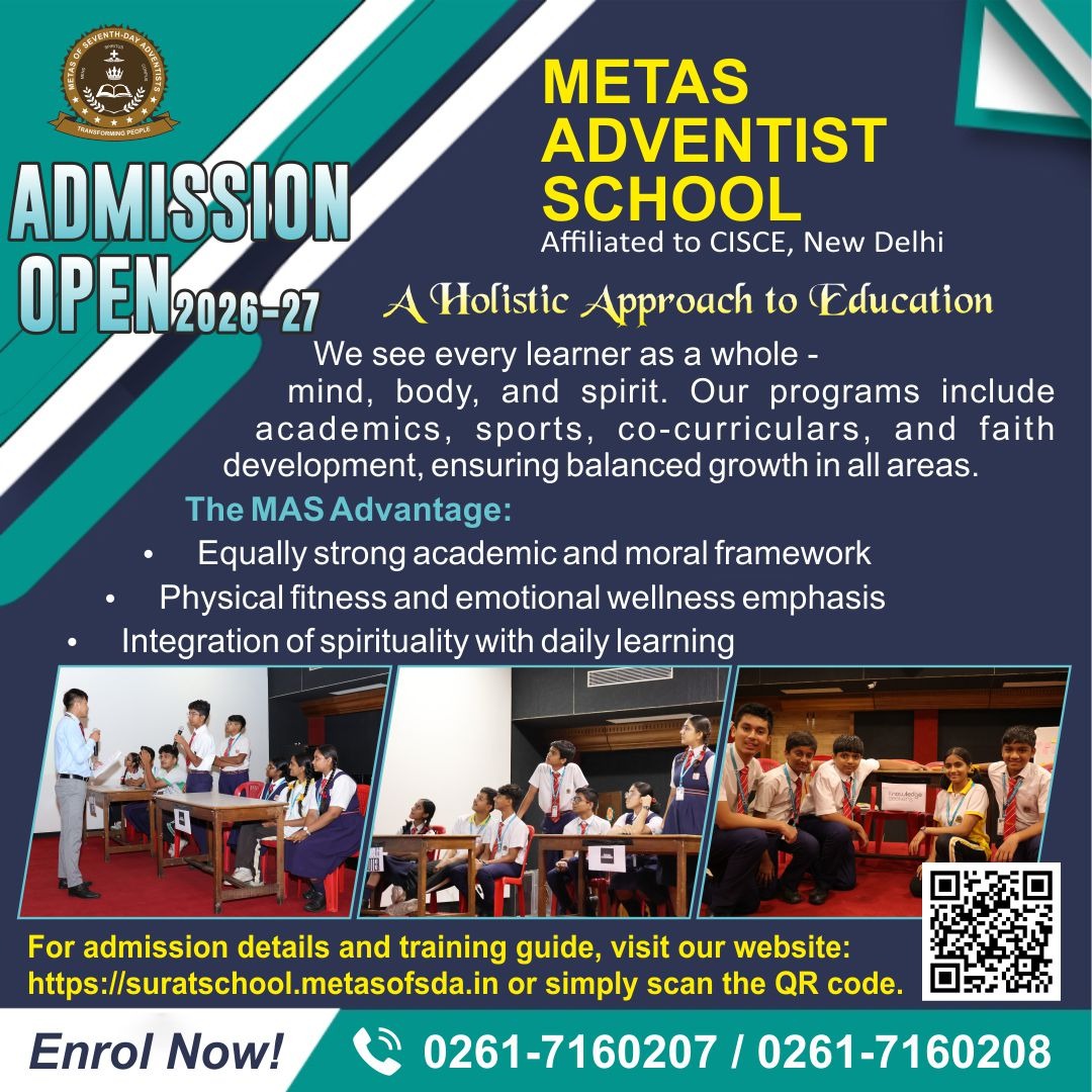 Metas - Admissions Open 2026–27 | METAS Adventist School, Surat At ...