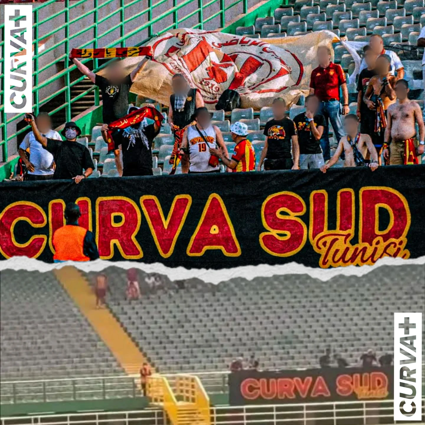 Curva+ - تنقل ضعيف جدا من أنصار الترجي بقيادة Virage Sud... | Facebook