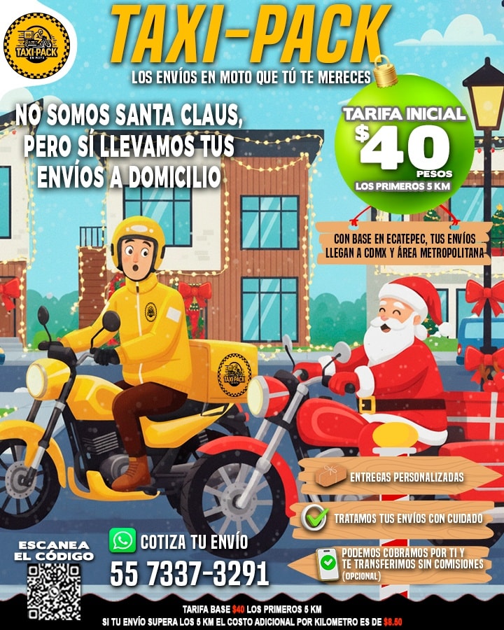 Taxi pack en moto | Ecatepec de Morelos