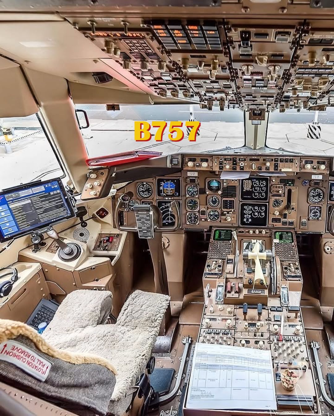The cockpit of a Boeing 757 ✈️🤩