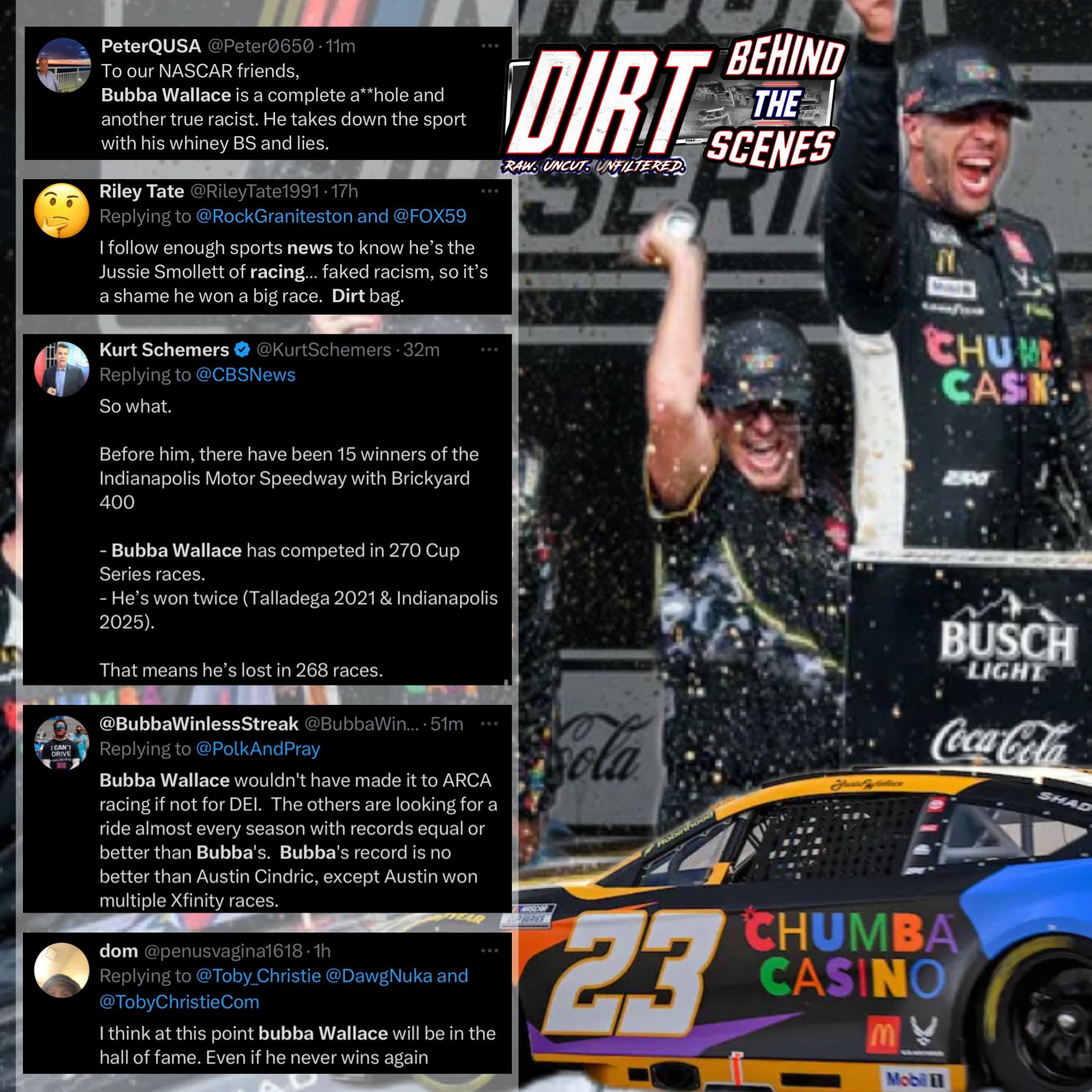 Dirt - Twitter never disappoints, especially when Bubba Wallace wins🤷‍♂ ...