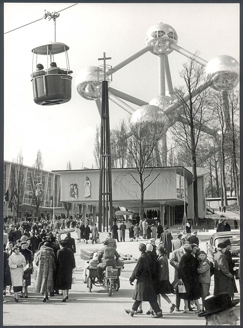 The Atomium served as the centerpiece of Expo 58 in Brussels