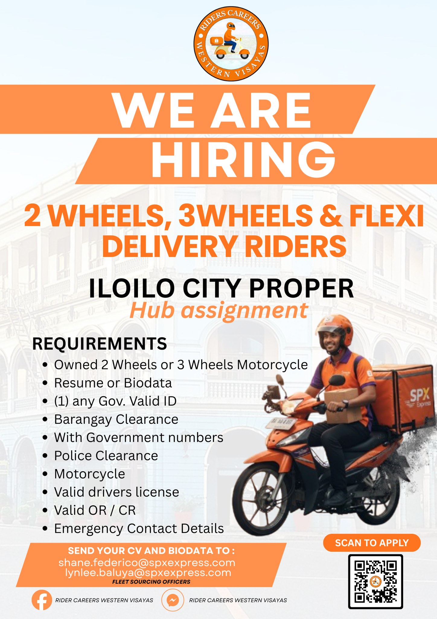 🚨 WE ARE HIRING DELIVERY... - Rider Careers - Western Visayas | Facebook