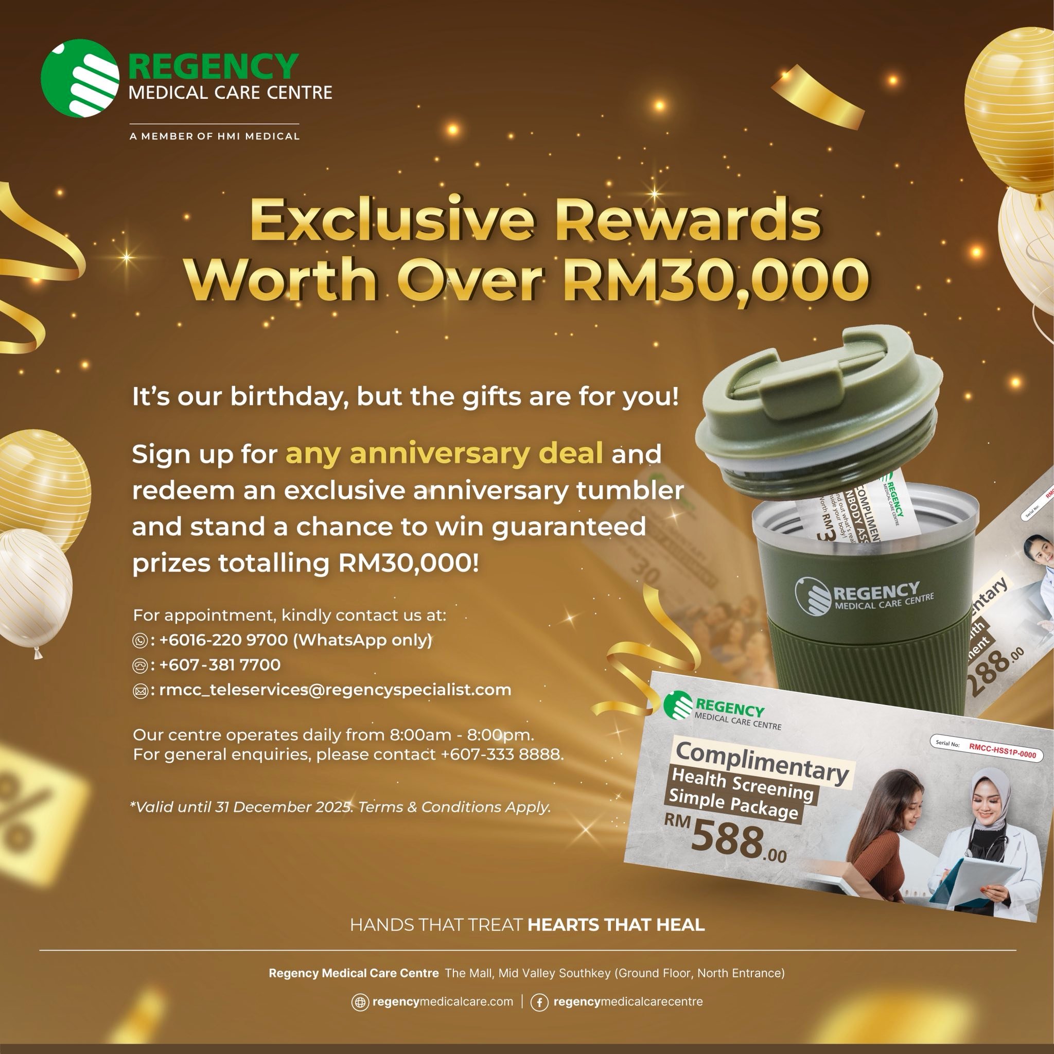Regency - We've Turned 1! Celebrate our 1st Anniversary with exclusive ...